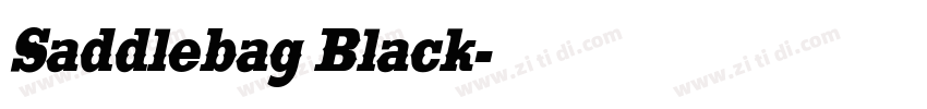 Saddlebag Black字体转换